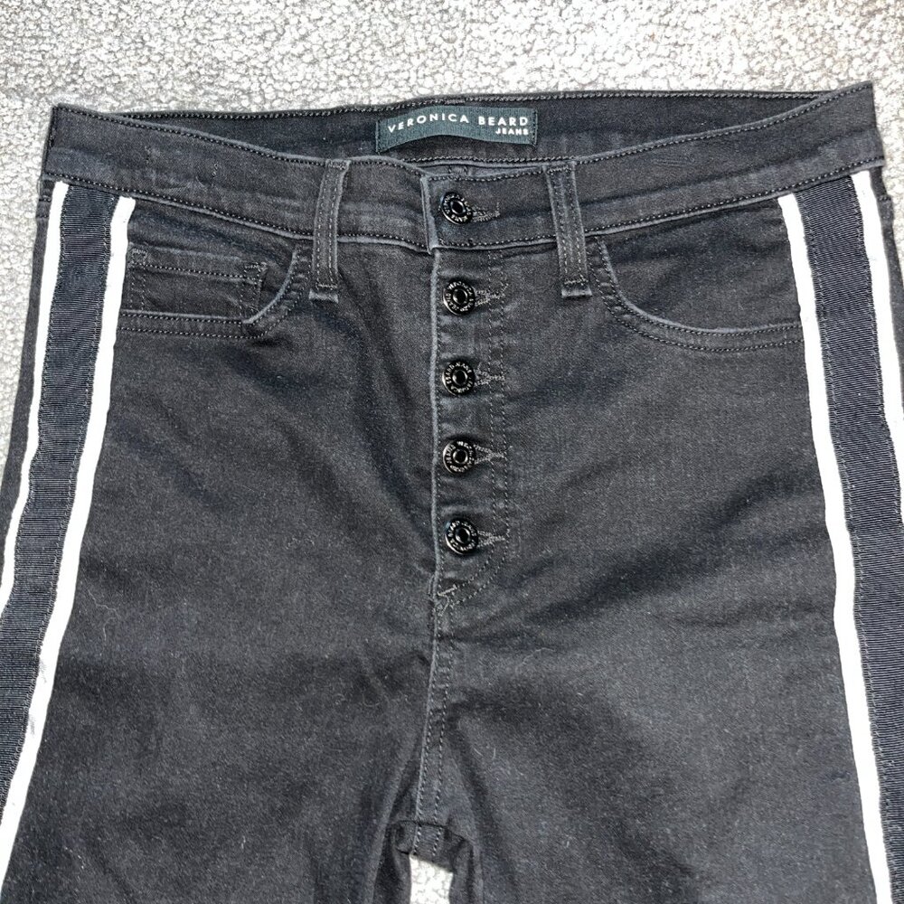 Veronica Beard Carolyn 10" Baby Boot Black & Silv… - image 2